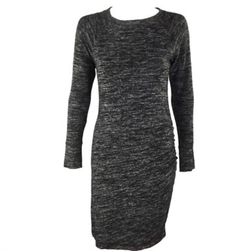 BANANA REPUBLIC Snitty Wrap Marled Knit Dolman Ruched Hip Stretch Sweater Dress